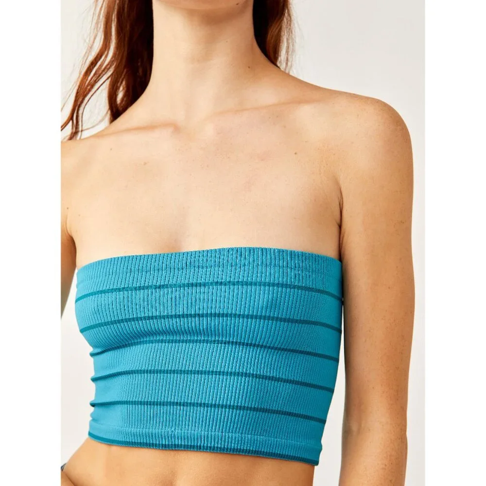 🎉LAST CHANCE🎉 FREE PEOPLE Striped Amelia Bandeau / Shore House - Picture 1 of 7